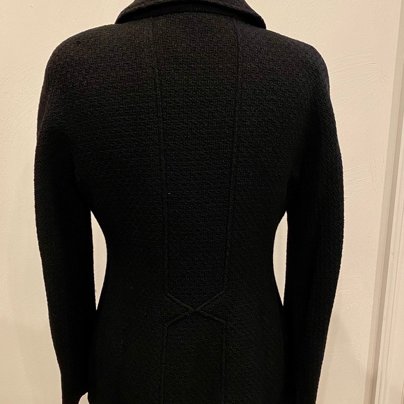 CHANEL JACKET/COAT beautiful vintage Chanel jacket/ coat black.silver CC buttons - Picture 2 of 12